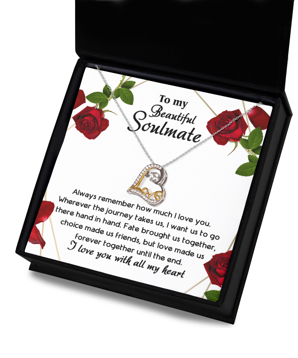 To My Beautiful Soulmate Necklace, Soulmate Gifts for Women Men, Anniversary Valentine Gift for Soulmate, Necklace For Wife From Husband, Birthday Gifts For Wife, Birthday Gifts For Soulmate, Wife Birthday Gift Ideas