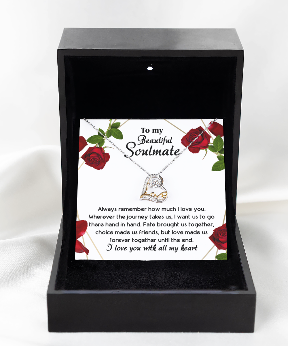 To My Beautiful Soulmate Necklace, Soulmate Gifts for Women Men, Anniversary Valentine Gift for Soulmate, Necklace For Wife From Husband, Birthday Gifts For Wife, Birthday Gifts For Soulmate, Wife Birthday Gift Ideas