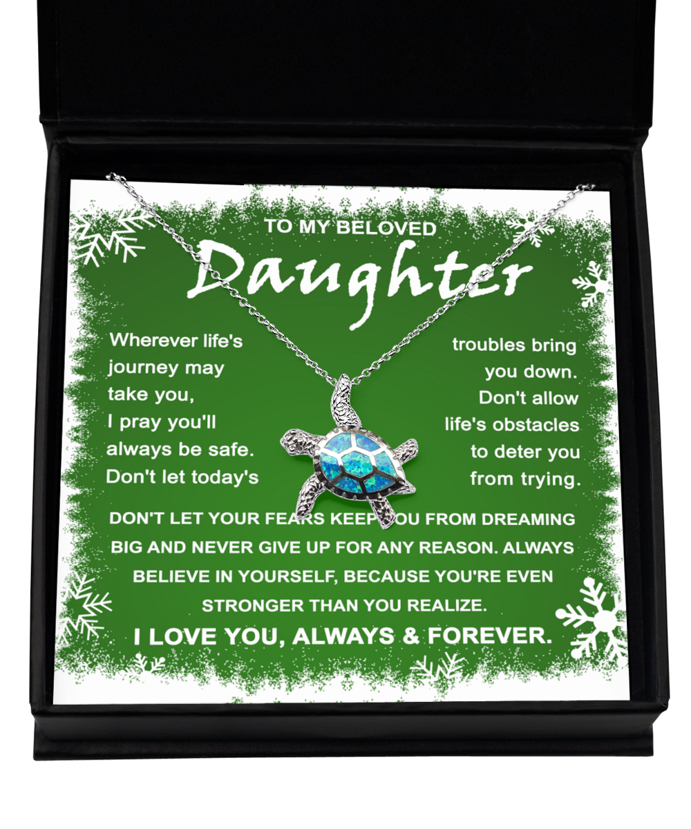 To My Daughter Never Give Up for Any Reasons, necklace, gift ideas, xmas, birthday, graduation, thanksgiving, new year, christmas