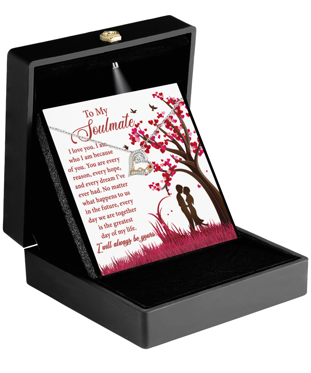 To My Soulmate Necklace The Greatest Day of My Life Gifts Ideas for Women Men Anniversary Valentine Gift Necklace For Wife From Husband Birthday Wedding New Baby