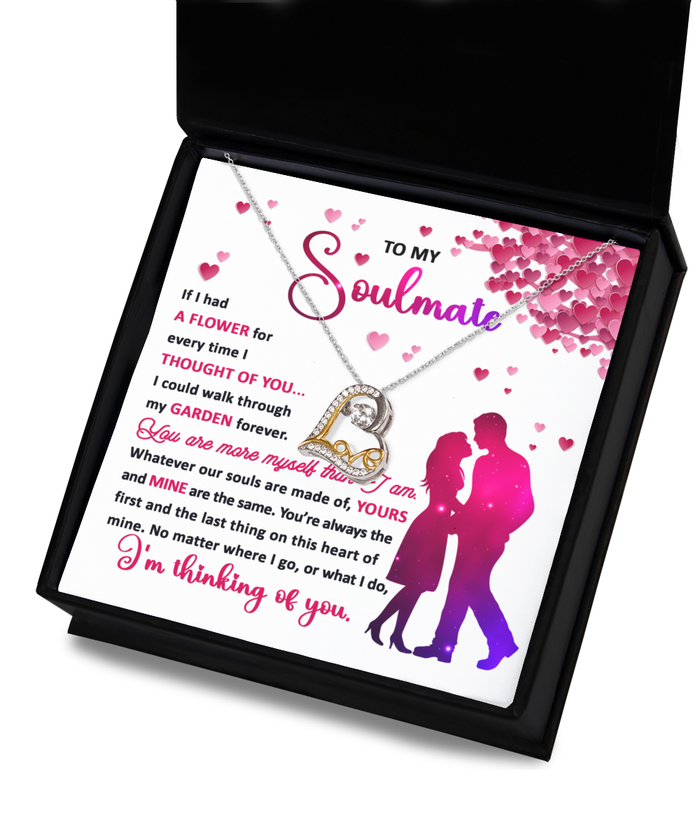 To My Soulmate Necklace Thought of You Gifts Ideas for Women Men Anniversary Valentine Gift Necklace For Wife From Husband Birthday Wedding New Baby