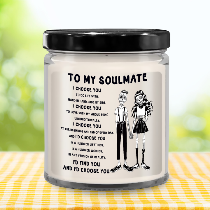 Halloween Candle - To My Soulmate: I Choose You