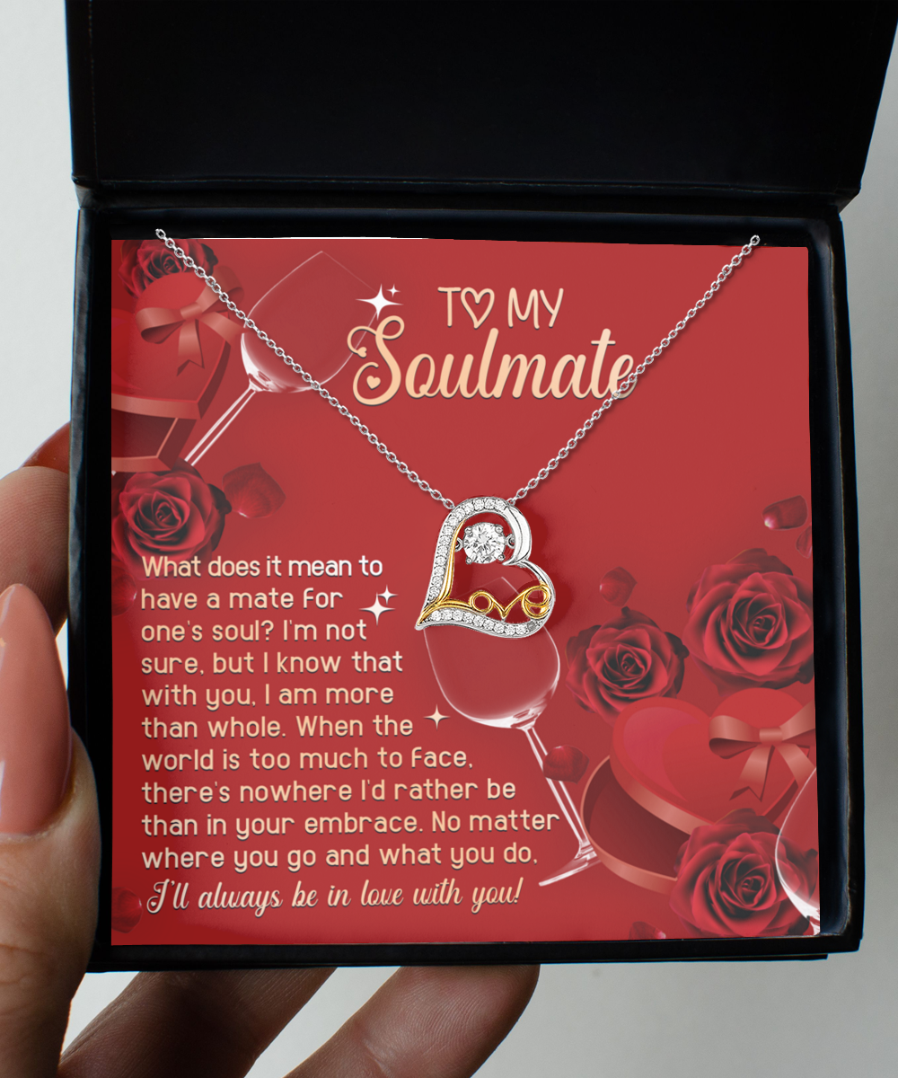 To My Soulmate Be In Your Embrace, Soulmate Gifts for Women Men, Anniversary Valentine Gift for Soulmate, Soulmate Necklace For Wife From Husband, Soulmate Gifts, Birthday Gifts For Wife, Birthday Gifts For Soulmate
