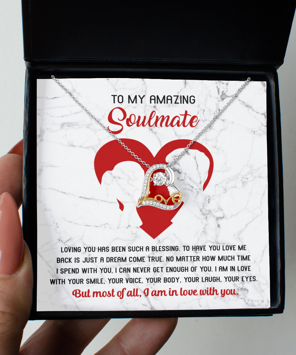 To My Amazing Soulmate Necklace Gifts Ideas for Women Men Anniversary Valentine Gift Necklace For Wife From Husband Birthday Wedding New Baby