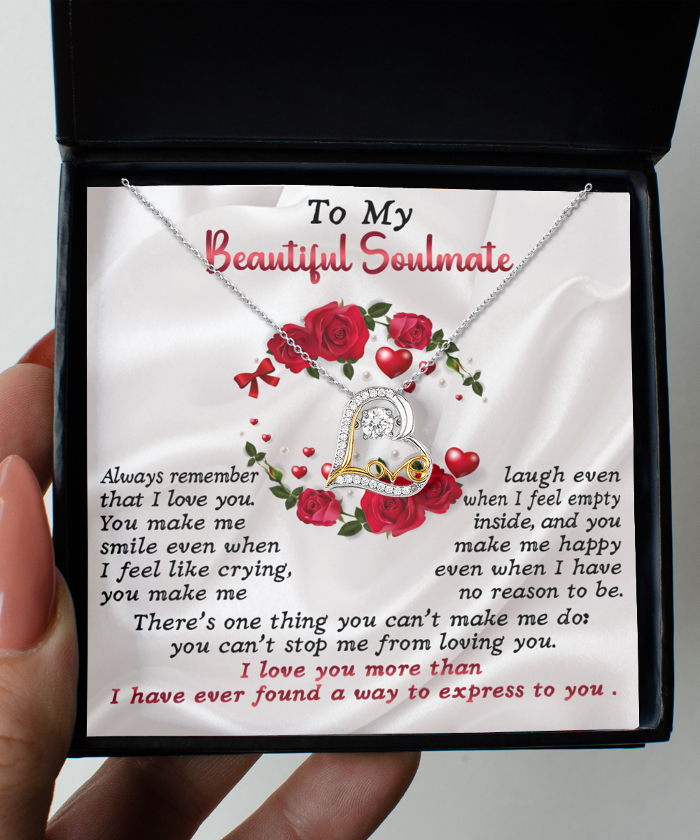 To My Beautiful Soulmate, Soulmate Gifts for Women Men, Anniversary Valentine Gift for Soulmate, My Soulmate Necklace, Necklace For Wife From Husband, Soulmate Gifts, Birthday Gifts For Wife, Birthday Gifts For Soulmate