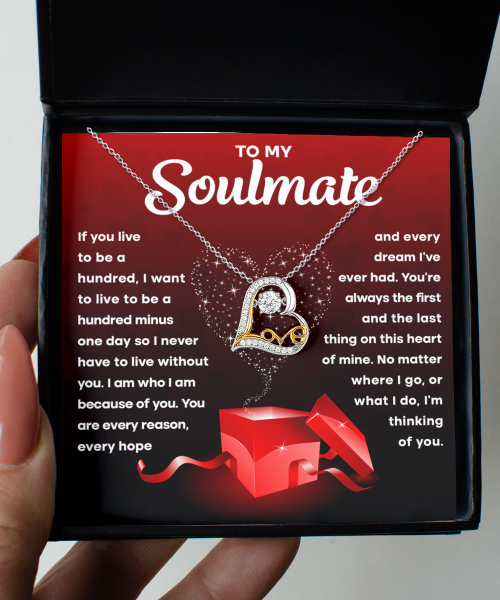 To My Soulmate Necklace, Soulmate Gifts for Women Men, Anniversary Valentine Gift for Soulmate, Necklace For Wife From Husband, Birthday Gifts For Wife, Birthday Gifts For Soulmate, Wedding, Engagement