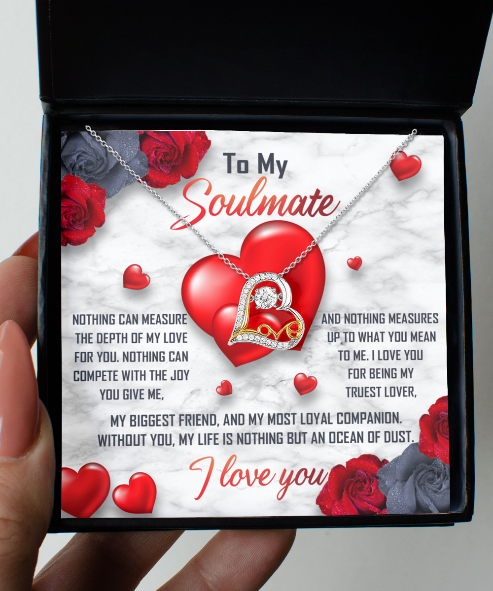 To My Soulmate Necklace My Truest Lover Gifts Ideas for Women Men Anniversary Valentine Gift Necklace For Wife From Husband Birthday Wedding New Baby