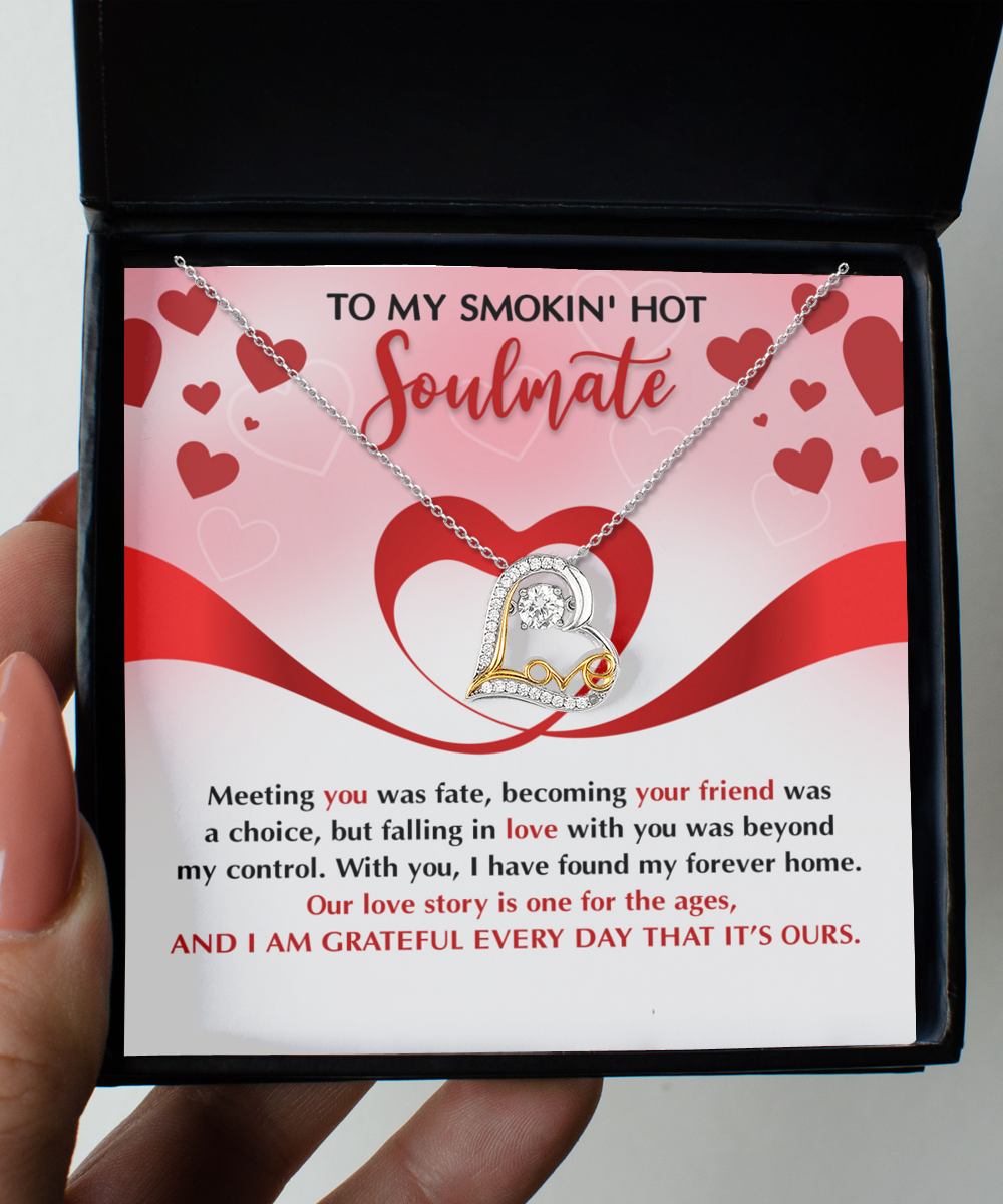 To My Smoking Hot Soulmate Necklace I Found The Forever Home Gifts Ideas for Women Men Anniversary Valentine Gift Necklace For Wife From Husband Birthday Wedding New Baby