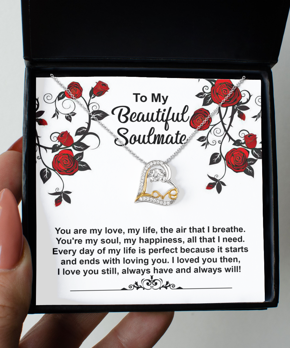 To My Beautiful Soulmate Necklace The Air That I Breathe Gifts Ideas for Women Men Anniversary Valentine Gift Necklace For Wife From Husband Birthday Wedding New Baby