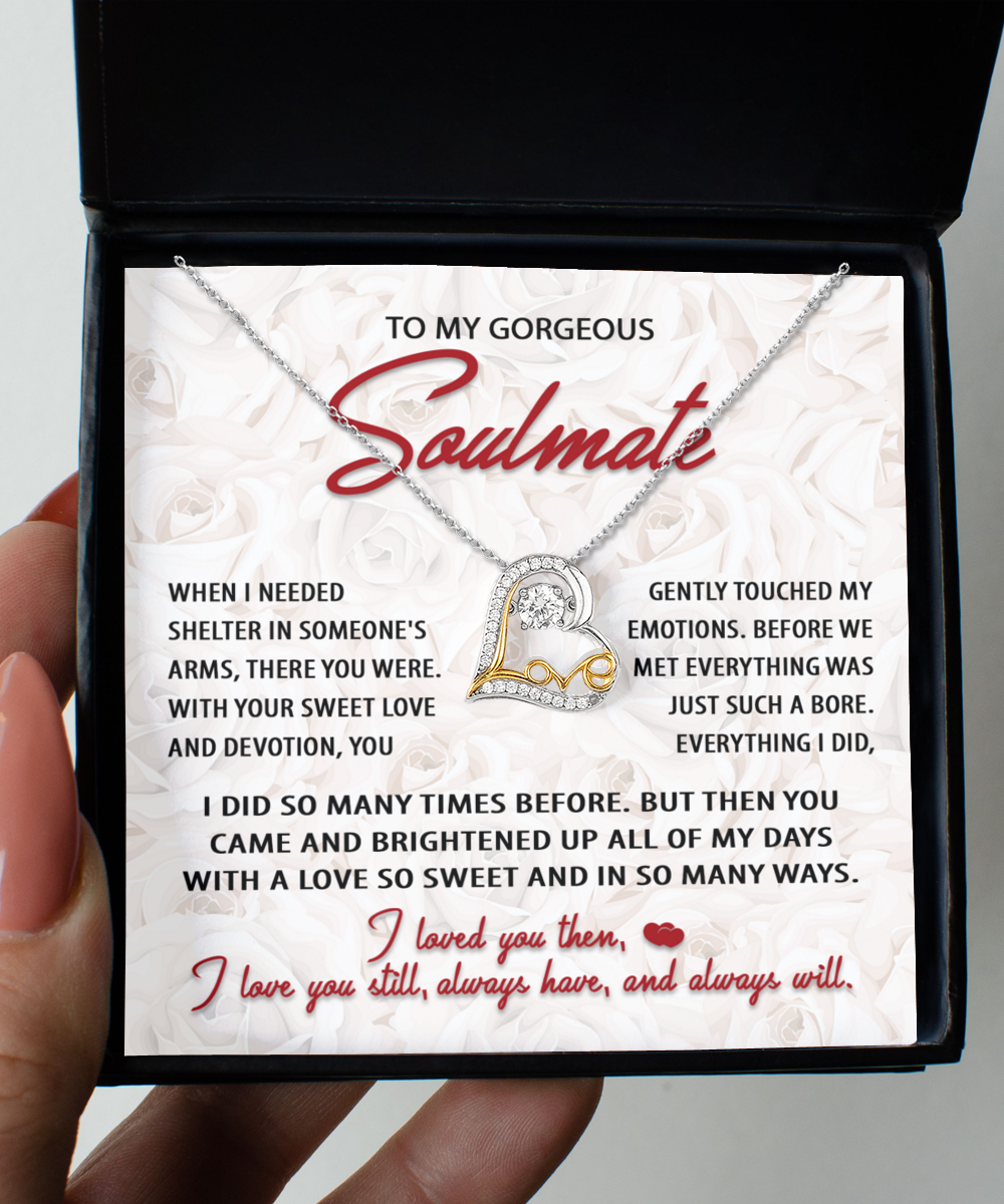 To My Gorgeous Soulmate Necklace Love You Always Gifts Ideas for Women Men Anniversary Valentine Gift Necklace For Wife From Husband Birthday Wedding New Baby