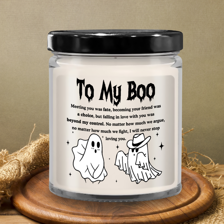 Halloween Candle - To Boo: Meeting You
