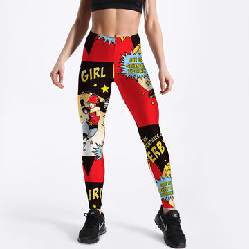Girl Power! Women's Leggings Slim And Slim Yoga Pants