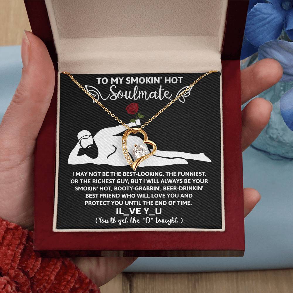 Funny Naughty Message To My Hot Smoking Soulmate Necklace Women Men Anniversary Valentine To Wife From Husband Birthday Gift Ideas Wedding New Baby