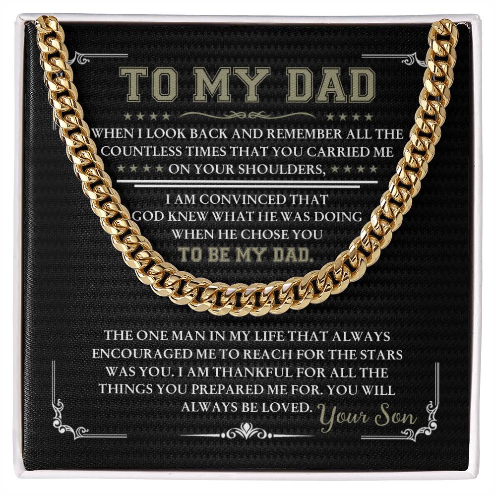 To My Dad - I am convinced that God knew what he was doing when he chose you to be my Dad
