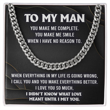 Soulmate Gifts for Women Men, Anniversary Valentine's Gift for Soulmate, Cuban Chain Necklace For Husband From Wife, Birthday Gifts For Husband From Wife, Birthday Gifts For Soulmate, Boyfriend Birthday Gift Ideas