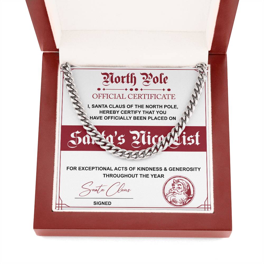 Nice List-Santa Claus-Cuban Chain