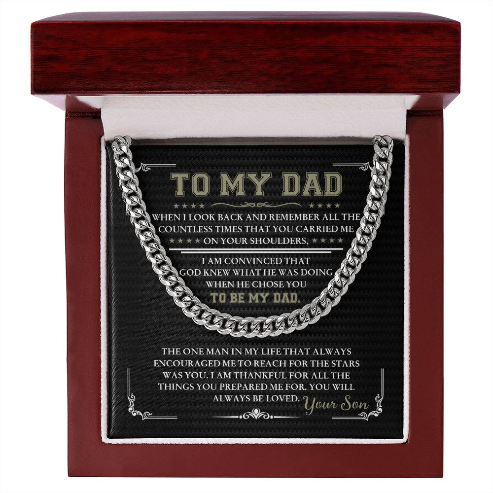 To My Dad - I am convinced that God knew what he was doing when he chose you to be my Dad