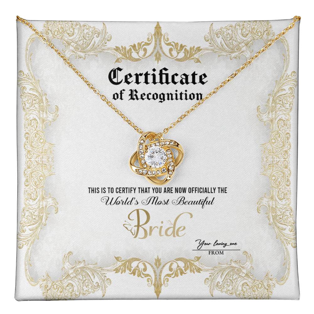 Bride-Certificate Of Achievement