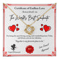 Love Certificate Awarded - Cupid Witnessed