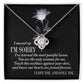 I Messed Up I AM SORRY - Painful Lesson, touch this necklace against your skin and know our hearts are joined forever