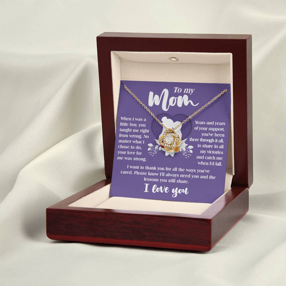 To My Mom From Son, when I was a little boy you yhought me right from wrong, share in all my victories and catch me when I fall