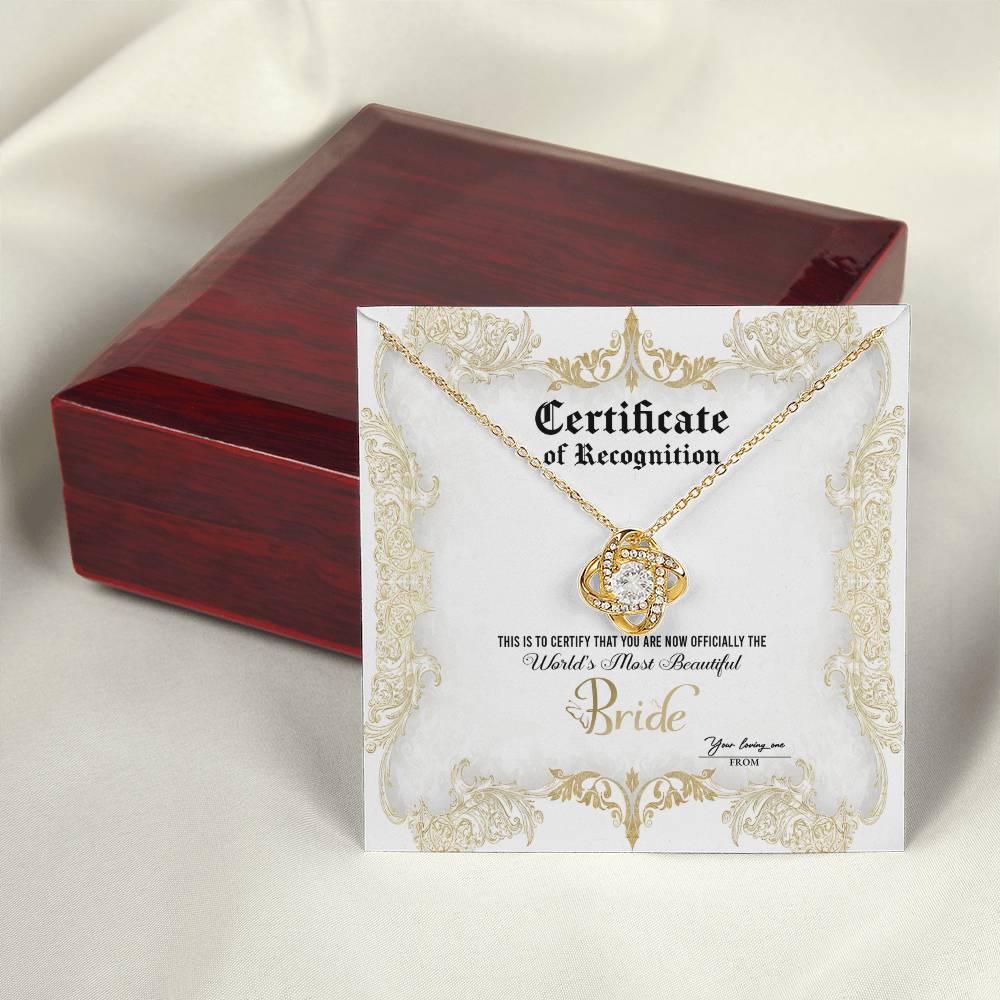 Bride-Certificate Of Achievement