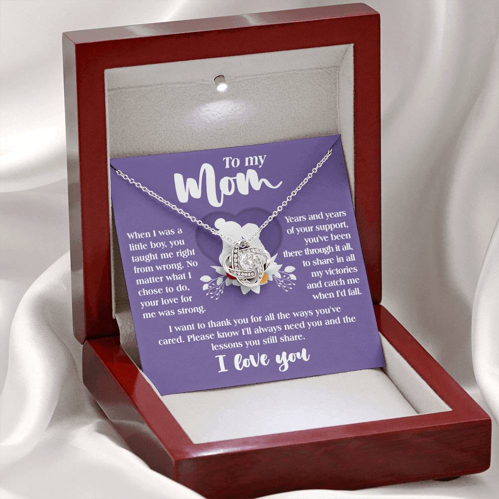 To My Mom From Son, when I was a little boy you yhought me right from wrong, share in all my victories and catch me when I fall