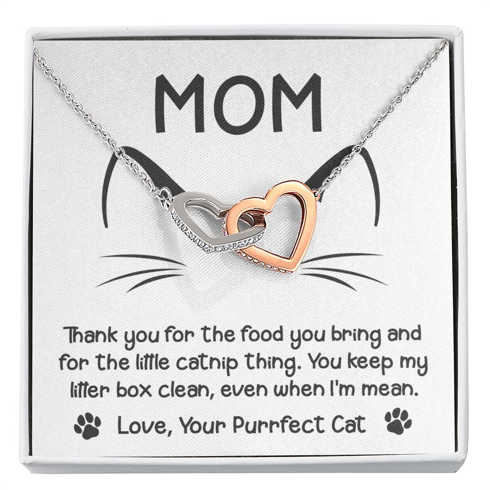 To My Cat Mom from your Purrfect Cat, thanks for keeping my litter box clean, even when I'm mean