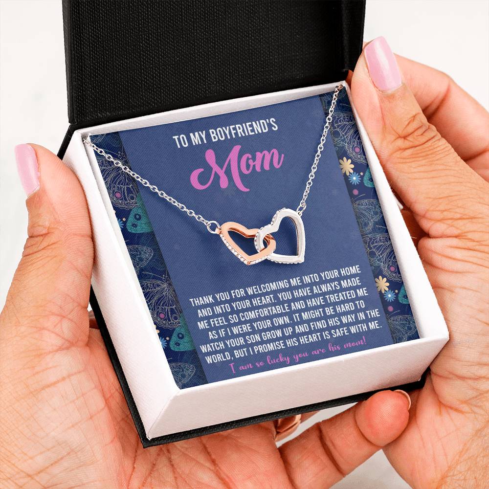 To My Boyfriend's Mom, thanks for welcoming into your home and your heart, his heart is safe with me, I am so lucky you are his mom