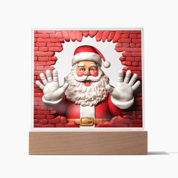 Santa Clause painting in acrylic, gift ideas, xmas, Christmas