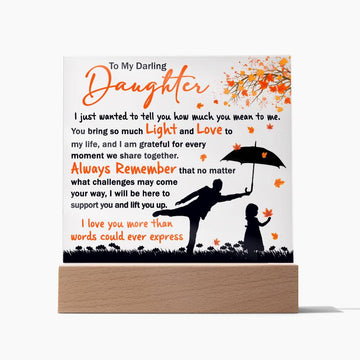 Christmas decorative plaque, xmas, gift ideas to my darling daughter, I love you more than words could ever express