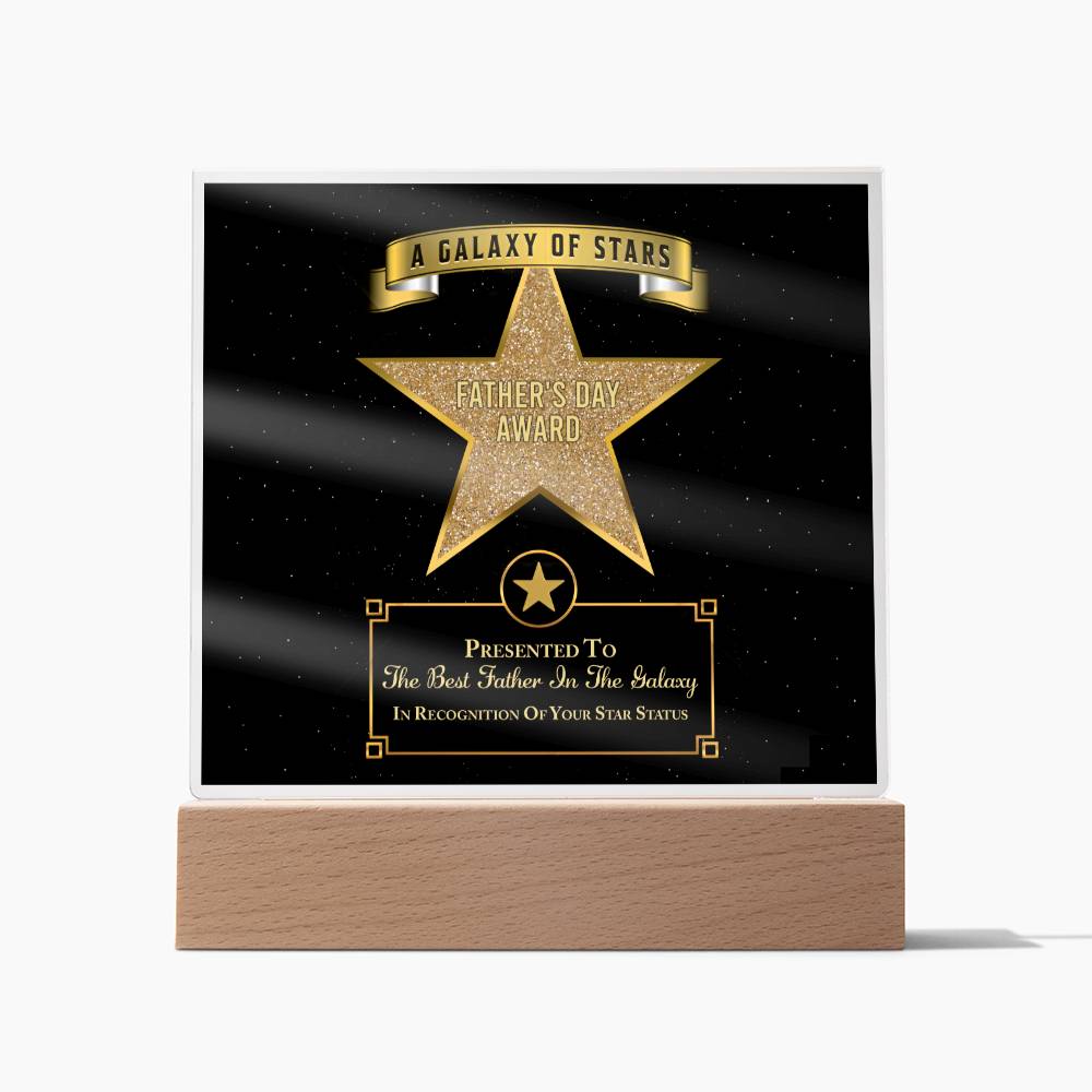 Father's day award to the Best Father in the Galaxy