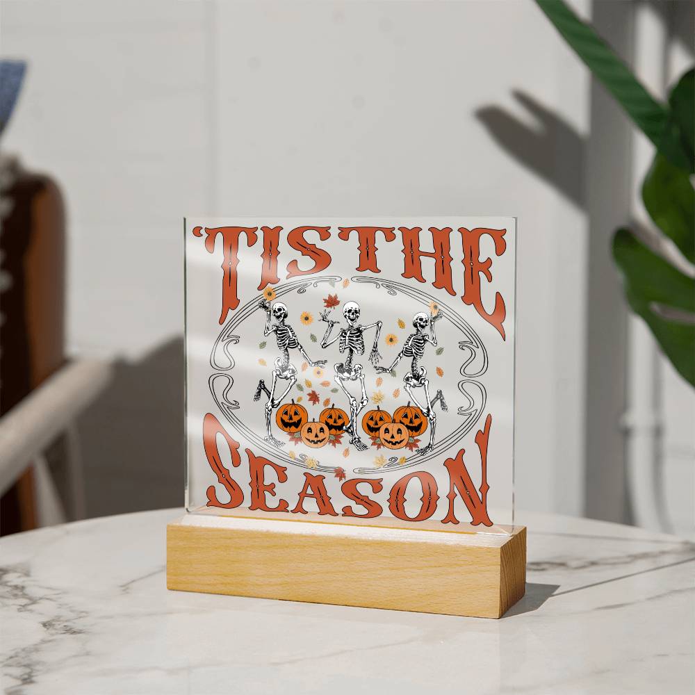 Halloween Decorative Plaque Tis The Season, Celebrate, Parrty, Dancing, soulmates