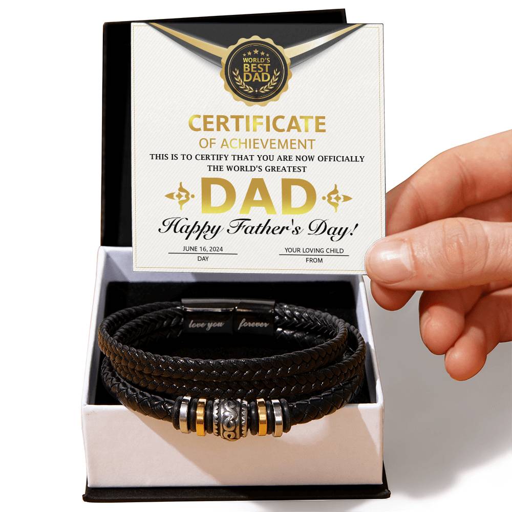 Dad-Certificate of Achievement to certify that you are now officially the world's greatest Dad
