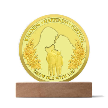 Grow Old With You Wellness Happiness Fortune Acrylic Decor My Soulmate Women Men Anniversary Valentine To Wife From Husband Birthday Gift Ideas Wedding New Baby