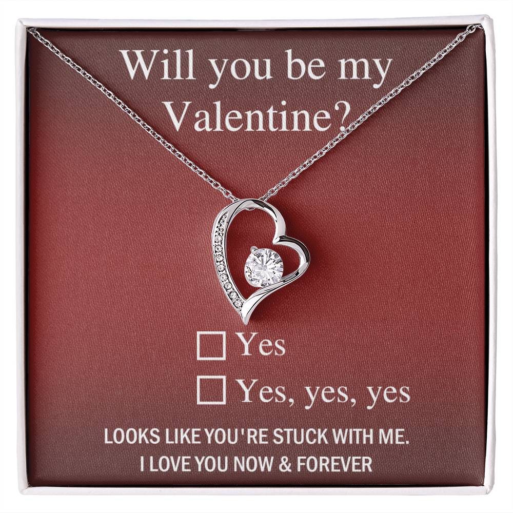 Be My Valentine? Forever Necklace for My Soulmate, Gifts for Women Men, Anniversary Valentine's Gift for Soulmate, Necklace For Wife From Husband, Birthday Gifts For Wife, Birthday Gifts For Soulmate, Wife Birthday Gift Ideas, Wedding, New Baby