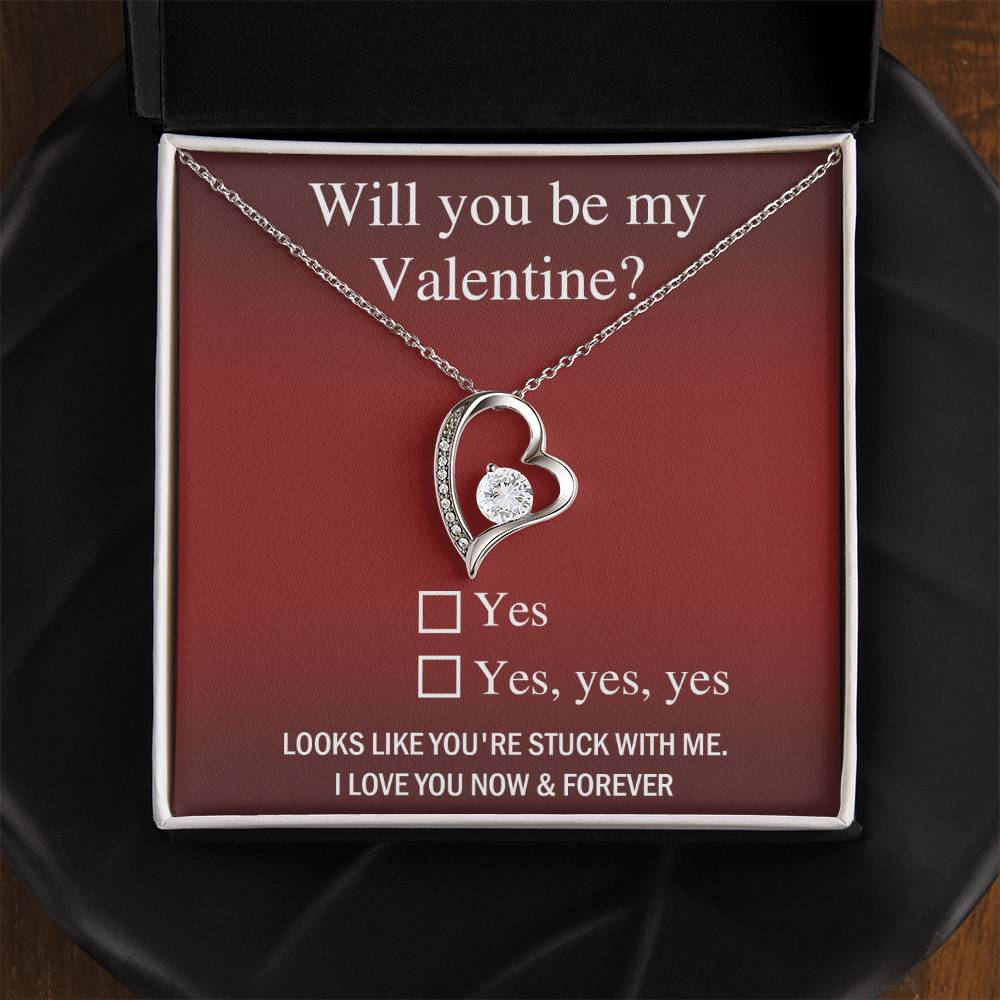 Be My Valentine? Forever Necklace for My Soulmate, Gifts for Women Men, Anniversary Valentine's Gift for Soulmate, Necklace For Wife From Husband, Birthday Gifts For Wife, Birthday Gifts For Soulmate, Wife Birthday Gift Ideas, Wedding, New Baby