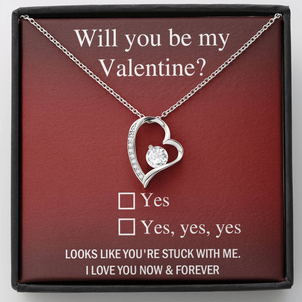 Be My Valentine? Forever Necklace for My Soulmate, Gifts for Women Men, Anniversary Valentine's Gift for Soulmate, Necklace For Wife From Husband, Birthday Gifts For Wife, Birthday Gifts For Soulmate, Wife Birthday Gift Ideas, Wedding, New Baby