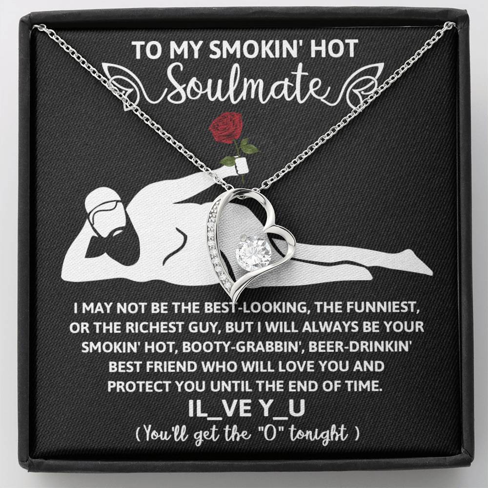 Funny Naughty Message To My Hot Smoking Soulmate Necklace Women Men Anniversary Valentine To Wife From Husband Birthday Gift Ideas Wedding New Baby