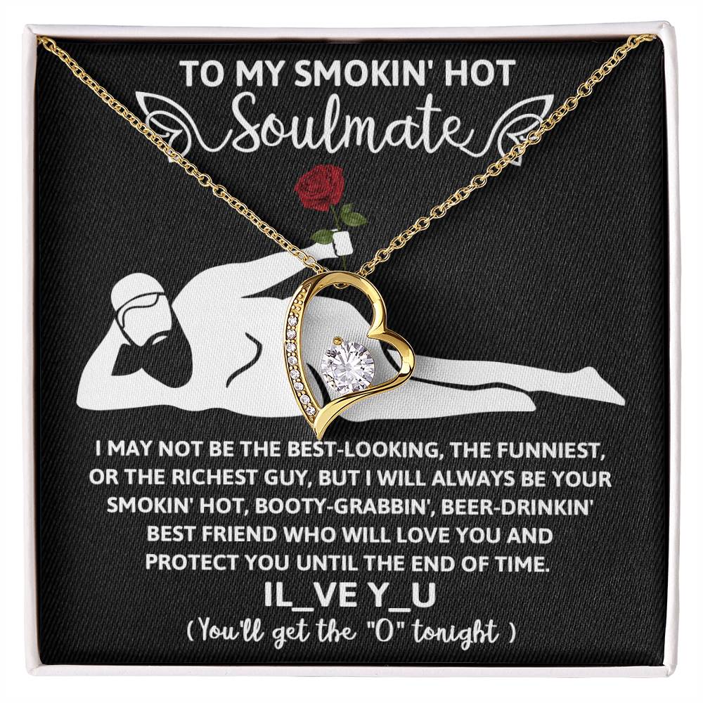 Funny Naughty Message To My Hot Smoking Soulmate Necklace Women Men Anniversary Valentine To Wife From Husband Birthday Gift Ideas Wedding New Baby