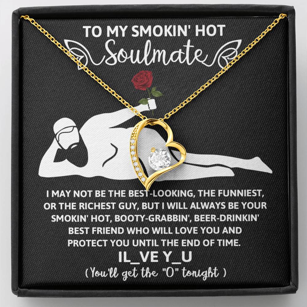 Funny Naughty Message To My Hot Smoking Soulmate Necklace Women Men Anniversary Valentine To Wife From Husband Birthday Gift Ideas Wedding New Baby