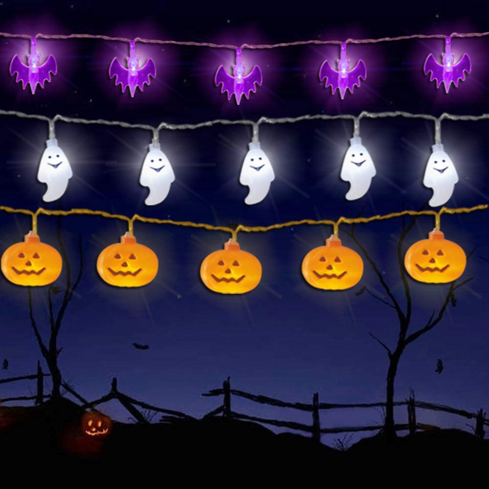 Illuminate the Night with Spooky LED String Lights - Perfect for Halloween Decor!